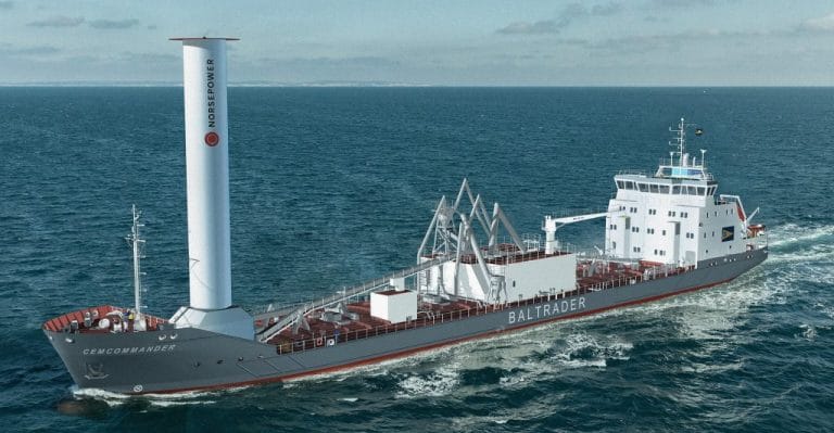 Chile: Norsepower to Install First Rotor Sail on German-Financed Cement Carrier